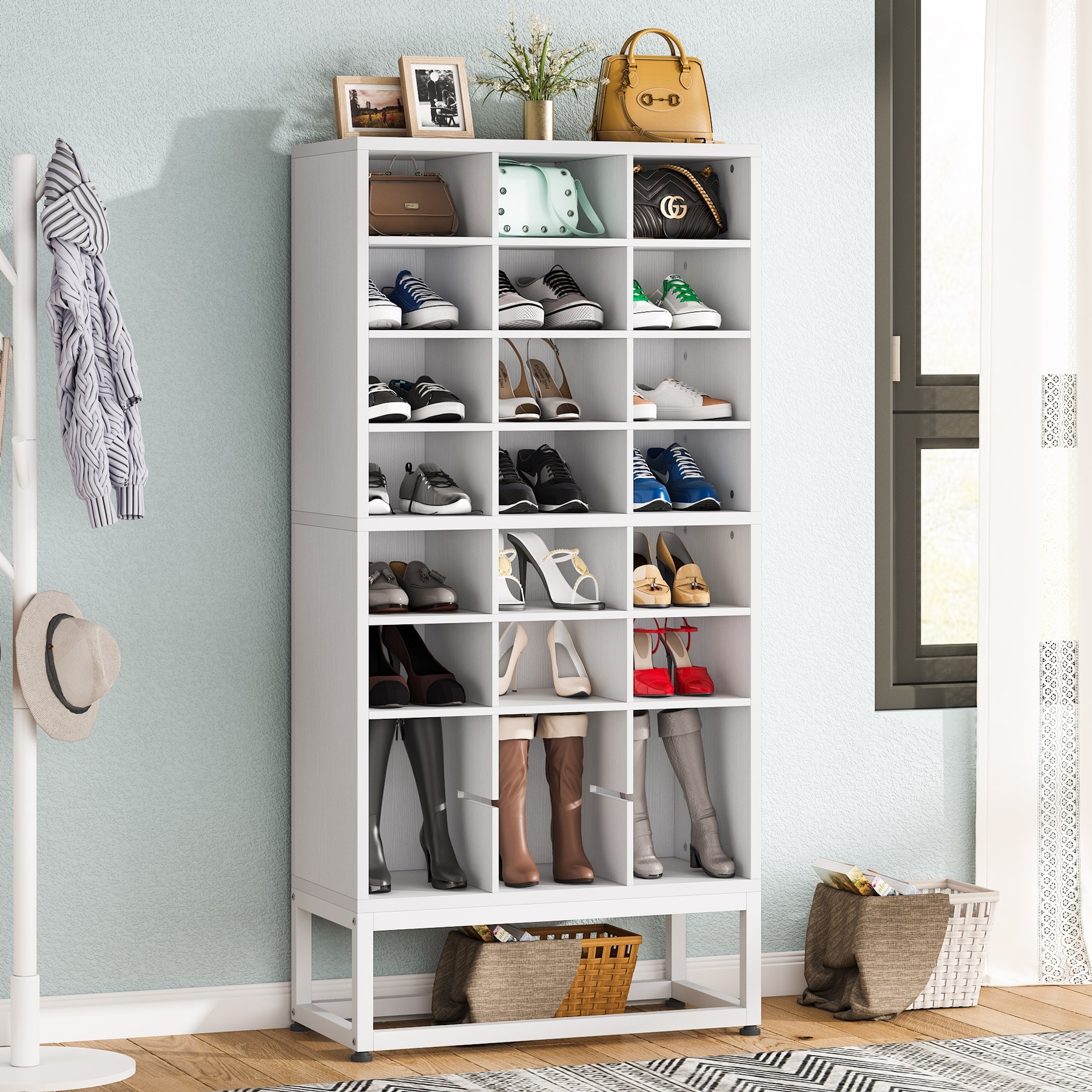 https://ak1.ostkcdn.com/images/products/is/images/direct/7d2c92db442f635089171adf0d032f3459a23683/White-24-Pair-Shoe-Storage-Cabinet%2C-8-Tier-Feestanding-Cube-Shoe-Rack-Closet-Organizers-for-Bedroom%2C-Hallway.jpg