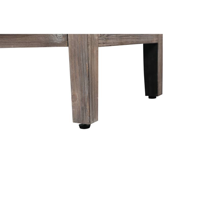 Roomfitters 4-Door Accent Cabinet with Carved Flower Handles, Antique Storage Sideboard for Living Room