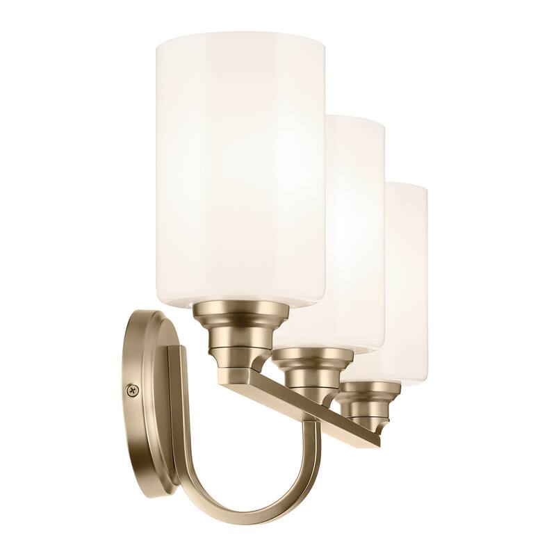Kichler Lighting Gioe 24.25" 3-Light Vanity Light with Opal Glass in Champagne Bronze