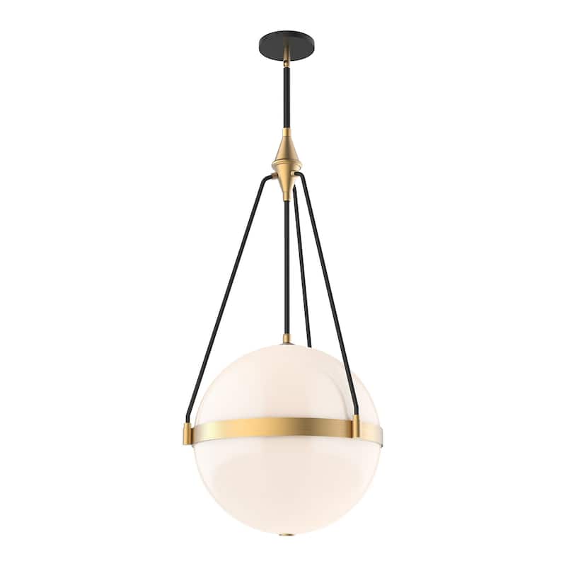 Alora Lighting PD406418 Harmony 4 Light 18" Wide Pendant - Brushed Gold / Glossy Opal