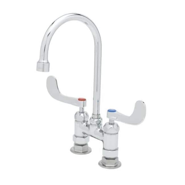 T and S Brass B-0328-CR-VF05 4" Deck Mount Faucet with 0.5 GPM - Chrome