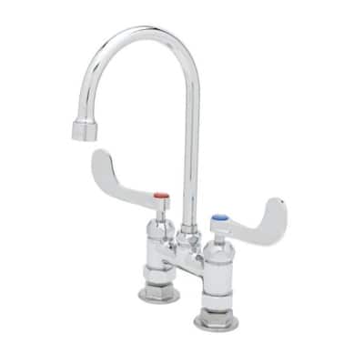 T and S Brass B-0328-CR-VF05 4" Deck Mount Faucet with 0.5 GPM