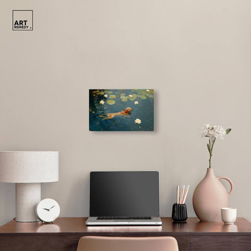 Pond Pup I Canvas by Art Remedy, Gallery Wrapped