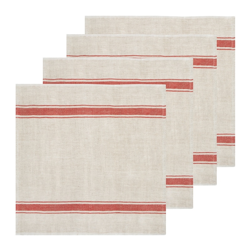 Caravan Marseille Napkins - Set of 4 - Red, Natural
