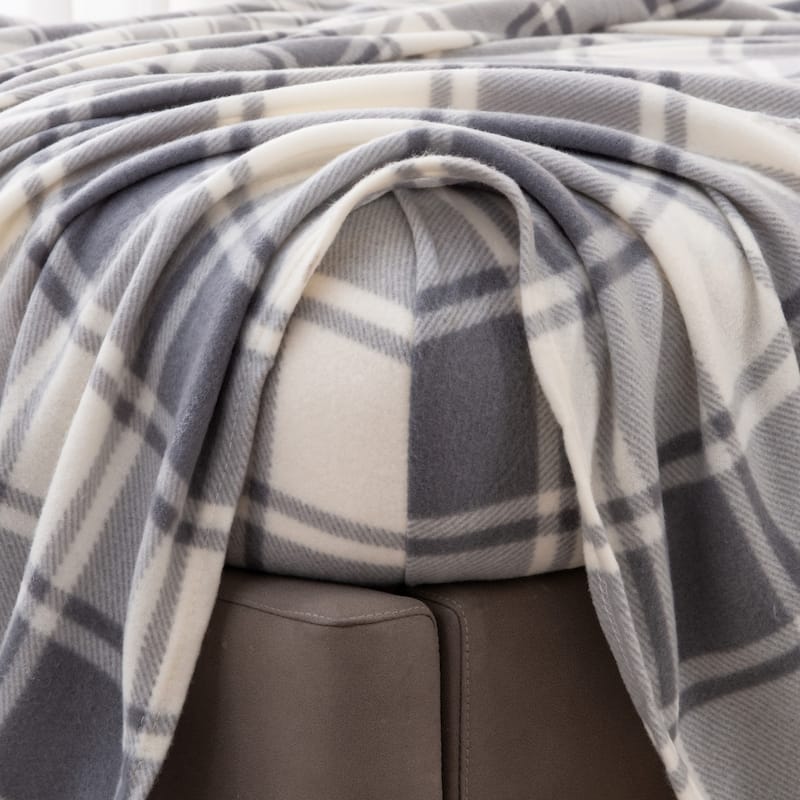 Great Bay Home Super Soft Extra Plush Plaid Fleece Bed Sheet Set