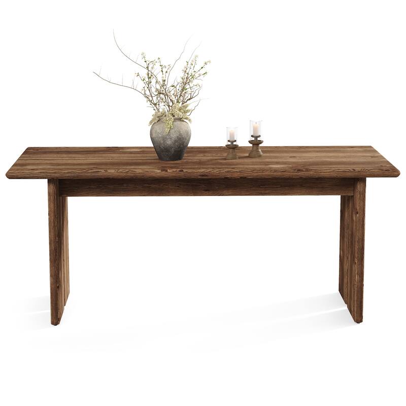 Solid Wood Dining Table, Large Rectangle Kitchen Table for Dining Room