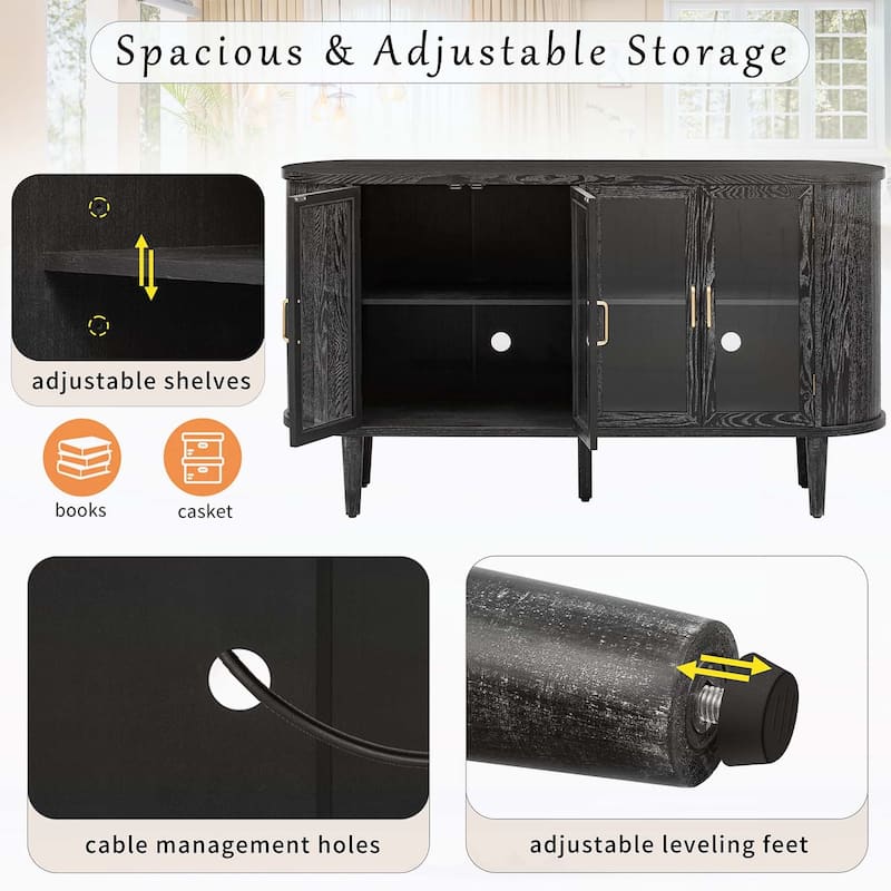 Farmhouse Sideboard Cabinet with Ample Storage,for Kitchen,Dining Room,Living Room and Entryway