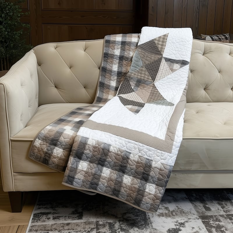 Donna Sharp Smoky Star Cotton Throw - 50"x60" - Off White