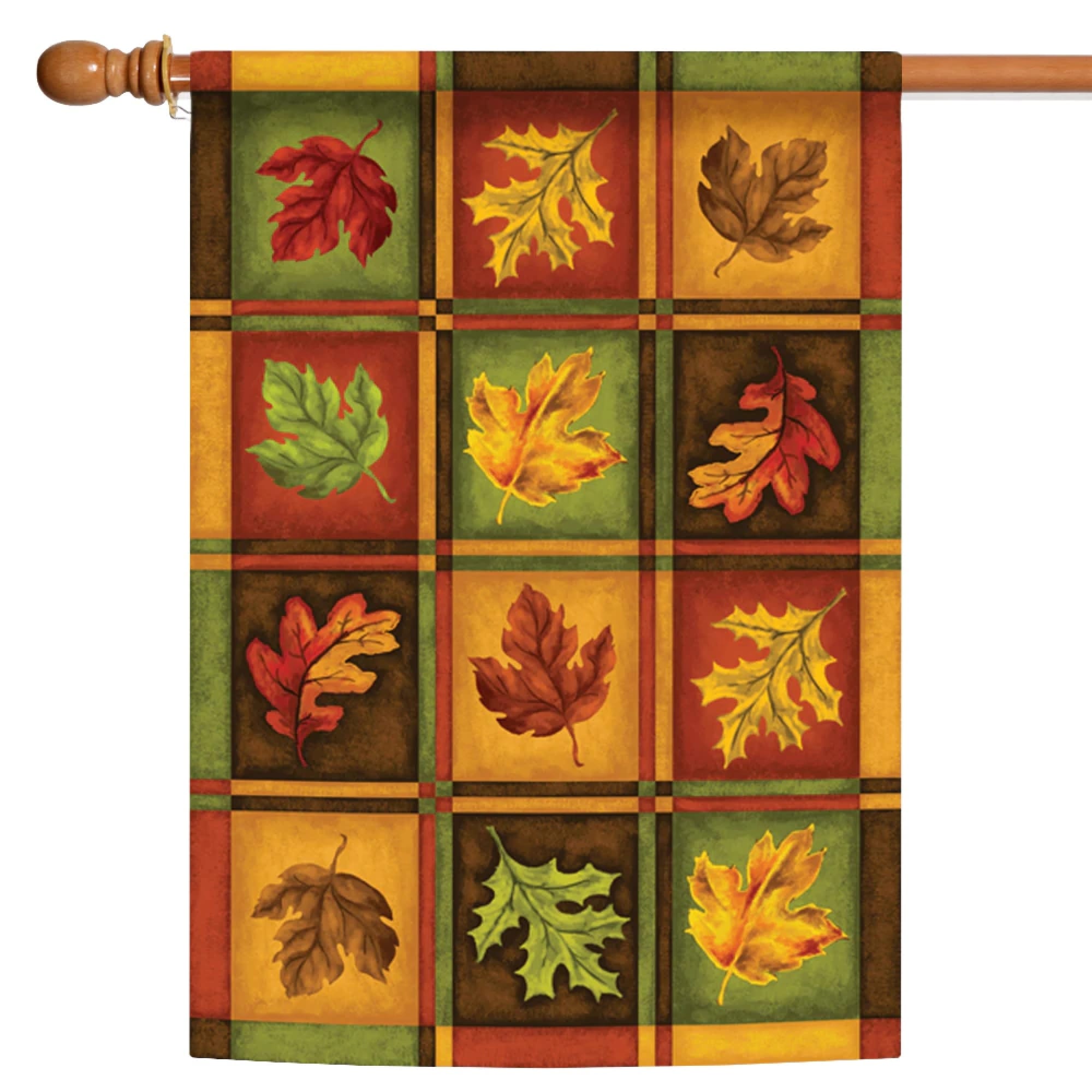 Fall Leaves Outdoor House Flag 40