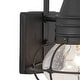 preview thumbnail 6 of 8, VAXCEL Chatham 13.5 in. H 1-Light Black Coastal Outdoor Wall Sconce, Steel, Clear Seeded Glass Shade, LED Compatible