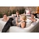 preview thumbnail 4 of 6, LifeSmart LS100 Taupe 4 Person Plug and Play Square Hot Tub Spa with Black Cover - 270