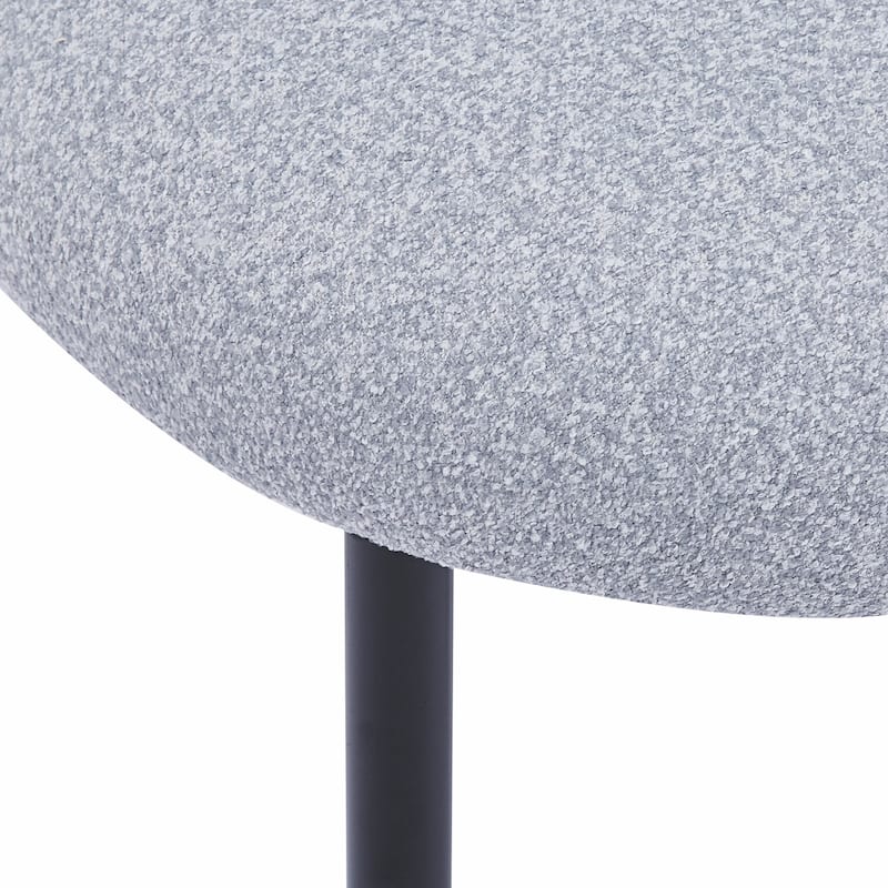 Open Back Upholstered Dining Chair Set of 2 Modern Kitchen Chairs with Metal, Fabric Dining Room Chairs for Living Room