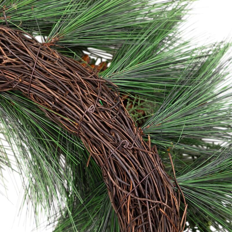 Long Needle Pine Berries and Pinecone Artificial Christmas Wreath - 26" - Unlit
