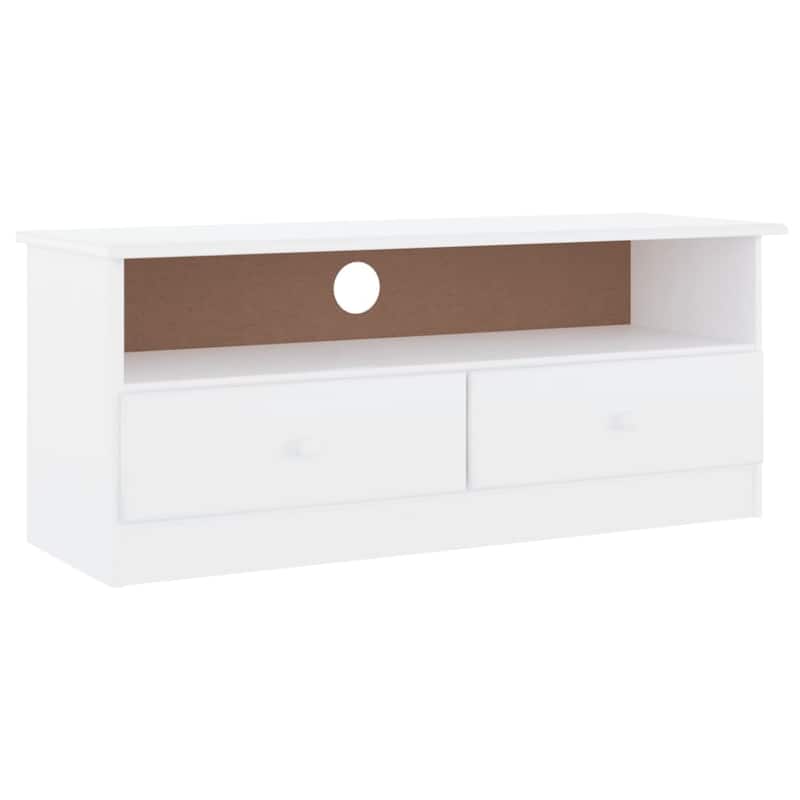 vidaXL TV Stand with Drawers ALTA 39.4"x13.8"x16.1" Solid Wood Pine - 39.4" x 13.8" x 16.1"