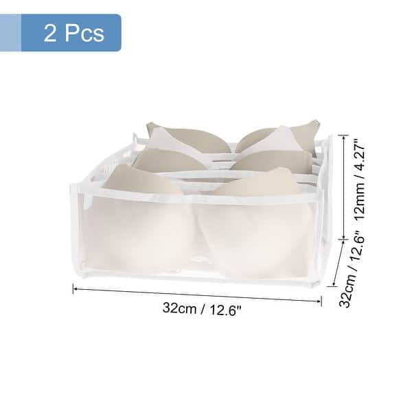 2pcs Foldable Drawer Organizer Closet Storage Box For Underwear Bra ...