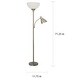 preview thumbnail 3 of 7, Brushed Nickel Floor Lamp With Side Reading Light