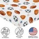 preview thumbnail 5 of 4, Sweet Jojo Designs Sports Theme Boy 2 Pack Fitted Crib Sheets - Football Print & Watercolor, Vintage, Sport Themed Balls, Stars