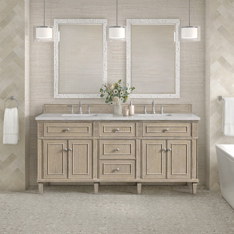 James Martin Vanities 424-V72-3EJP Lorelai 72" Double Basin Wood