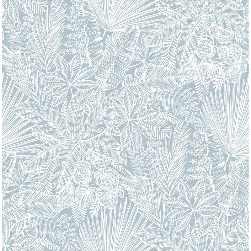 A-Street Prints Vita Blue Botanical Wallpaper