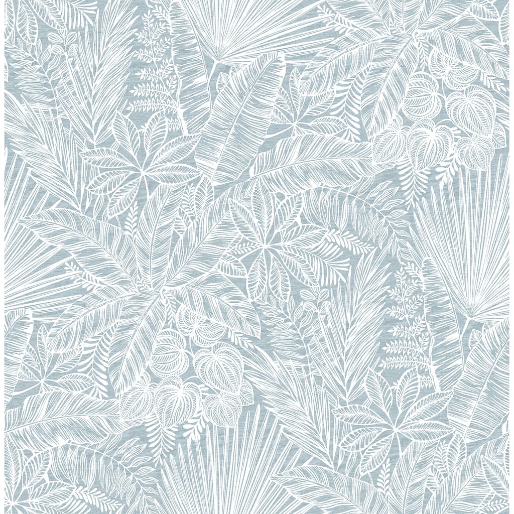 A-Street Prints Vita Blue Botanical Wallpaper