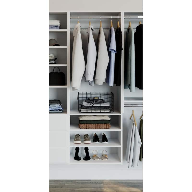 Easy Track Select Laminate Closet Tower Kit