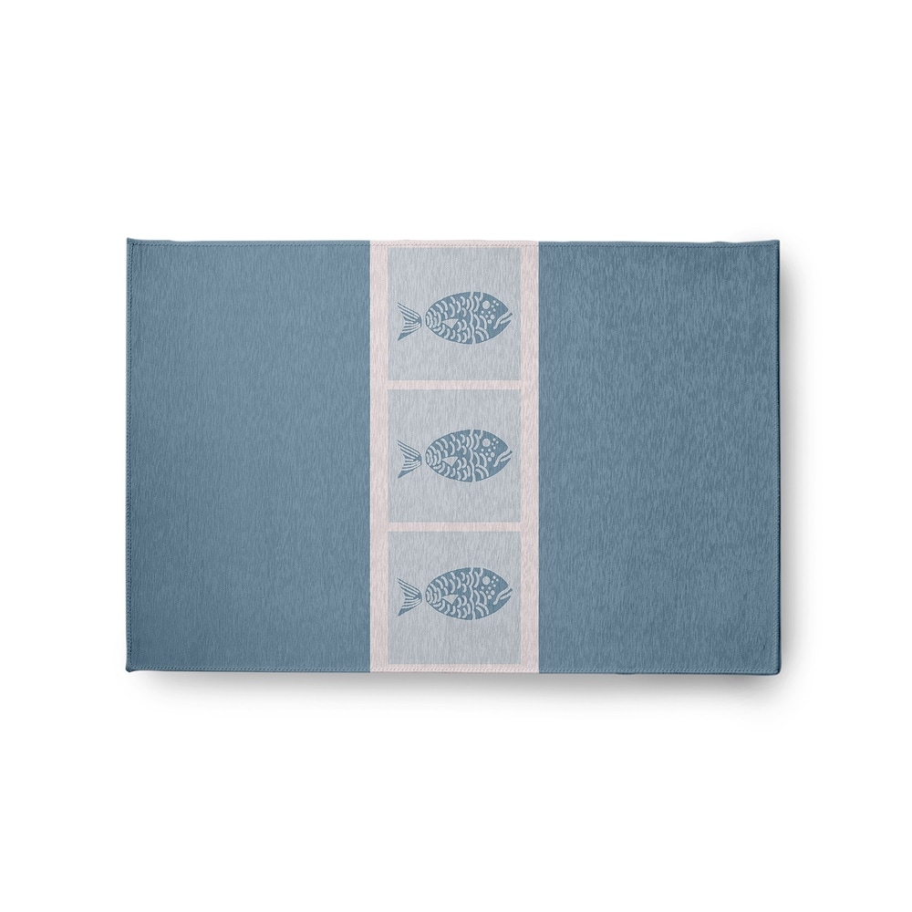 Fish Chips Nautical Indoor/Outdoor Rug