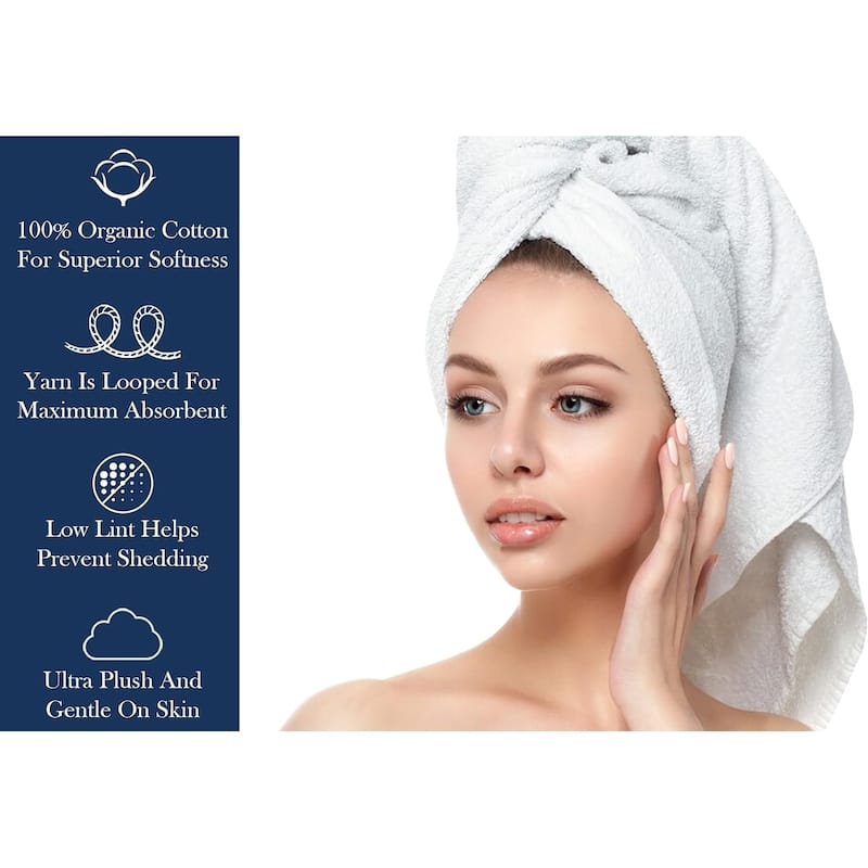 Delara Organic Cotton Luxuriously Plush Bath Towel, GOTS & OEKO-TEX Certified, 650 GSM Long Staple, Quick Dry & Ultra-Absorbent