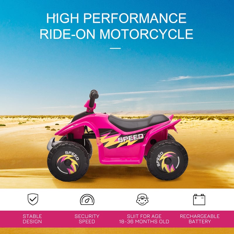 4 Wheel Off-Road Vehicle with Wear-Resistant Tires, 6V Children's Battery Powered Electric Vehicle, Motor Vehicle Toy