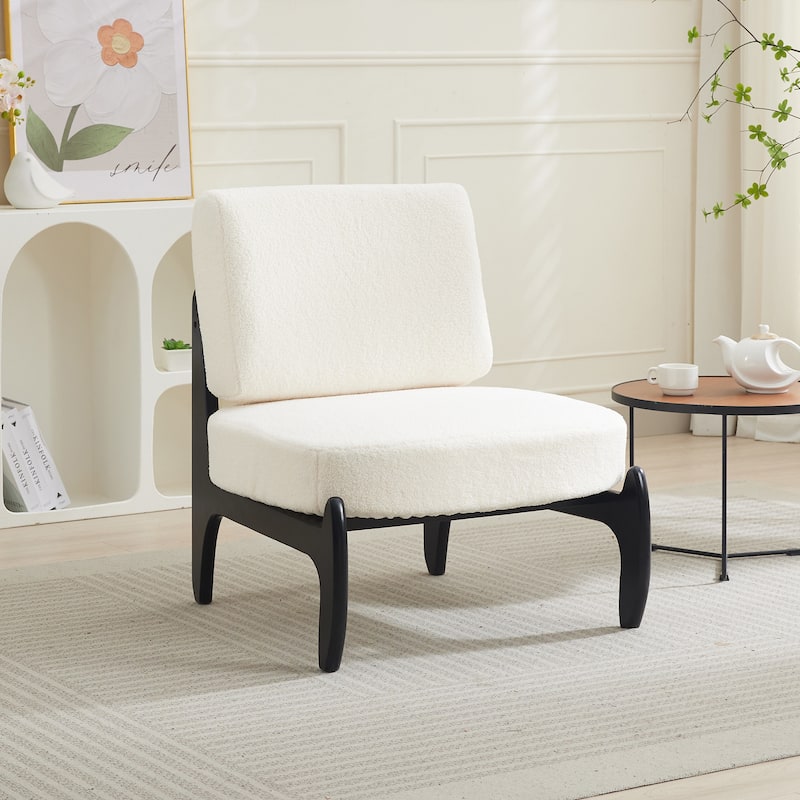 Modern Teddy Slipper Chair Armless Lounge Sofa