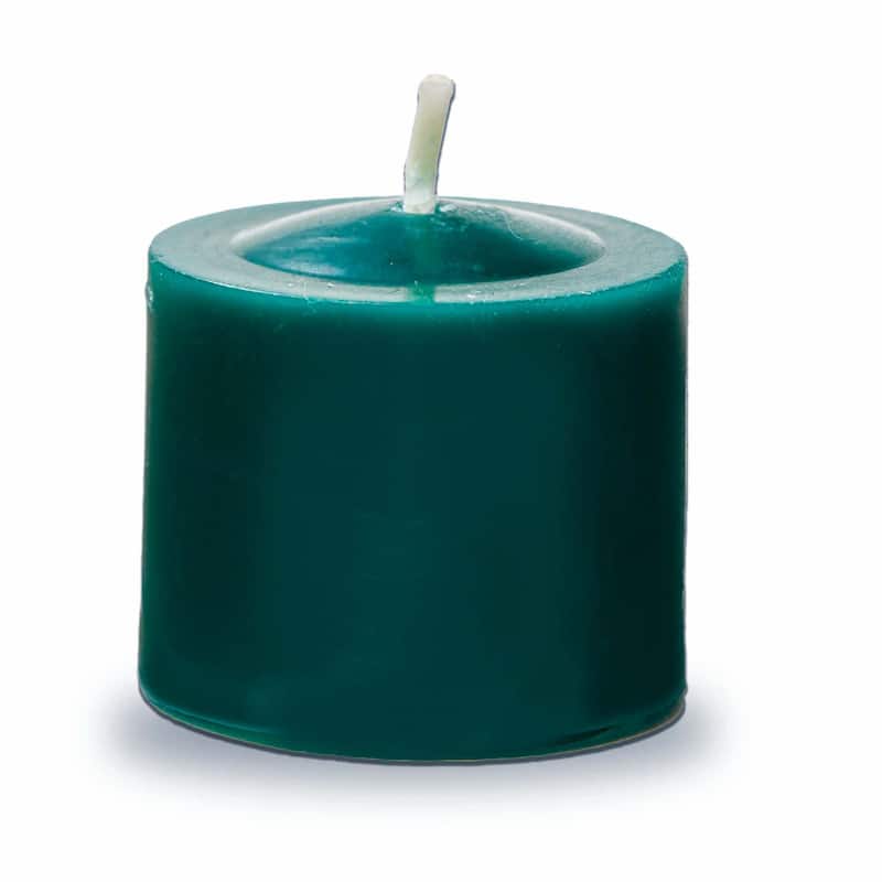 Color Studio Votive Candles Set of 12 Dark Green Smokeless Paraffin Wax Burn Time 5 Hrs.