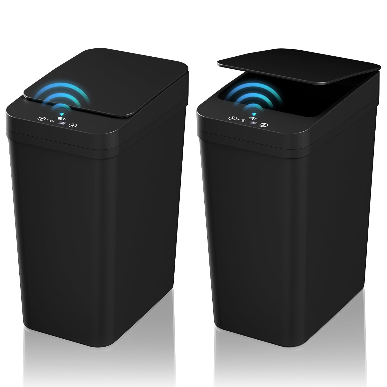 2 gal. Blue Slim Motion Sensor Garbage Can Narrow Automatic Plastic Household Trash Can