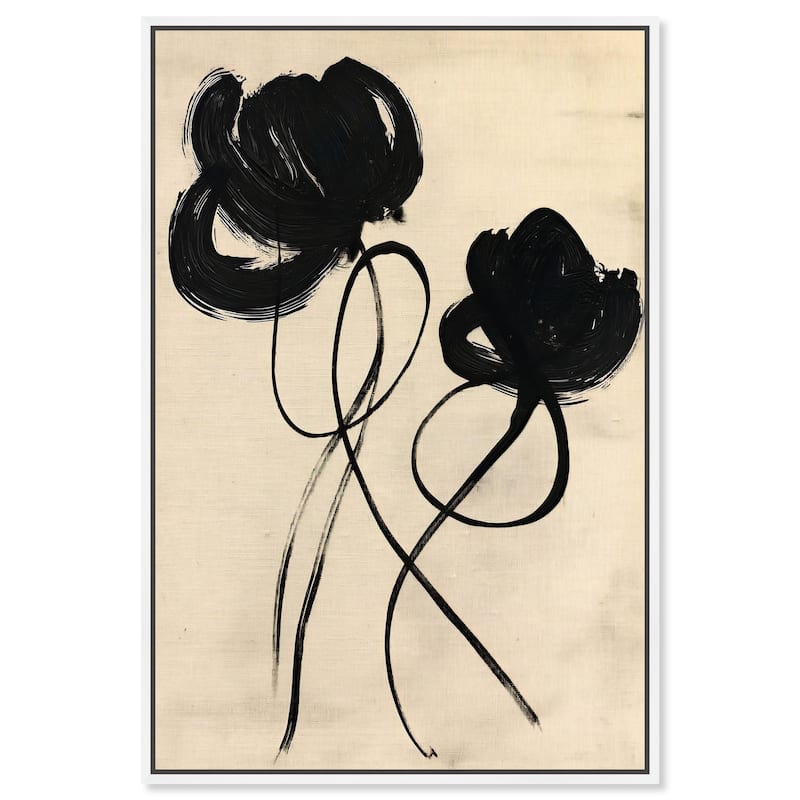 Florals in the Minimal II Canvas by Art Remedy - White - 10" x 15"