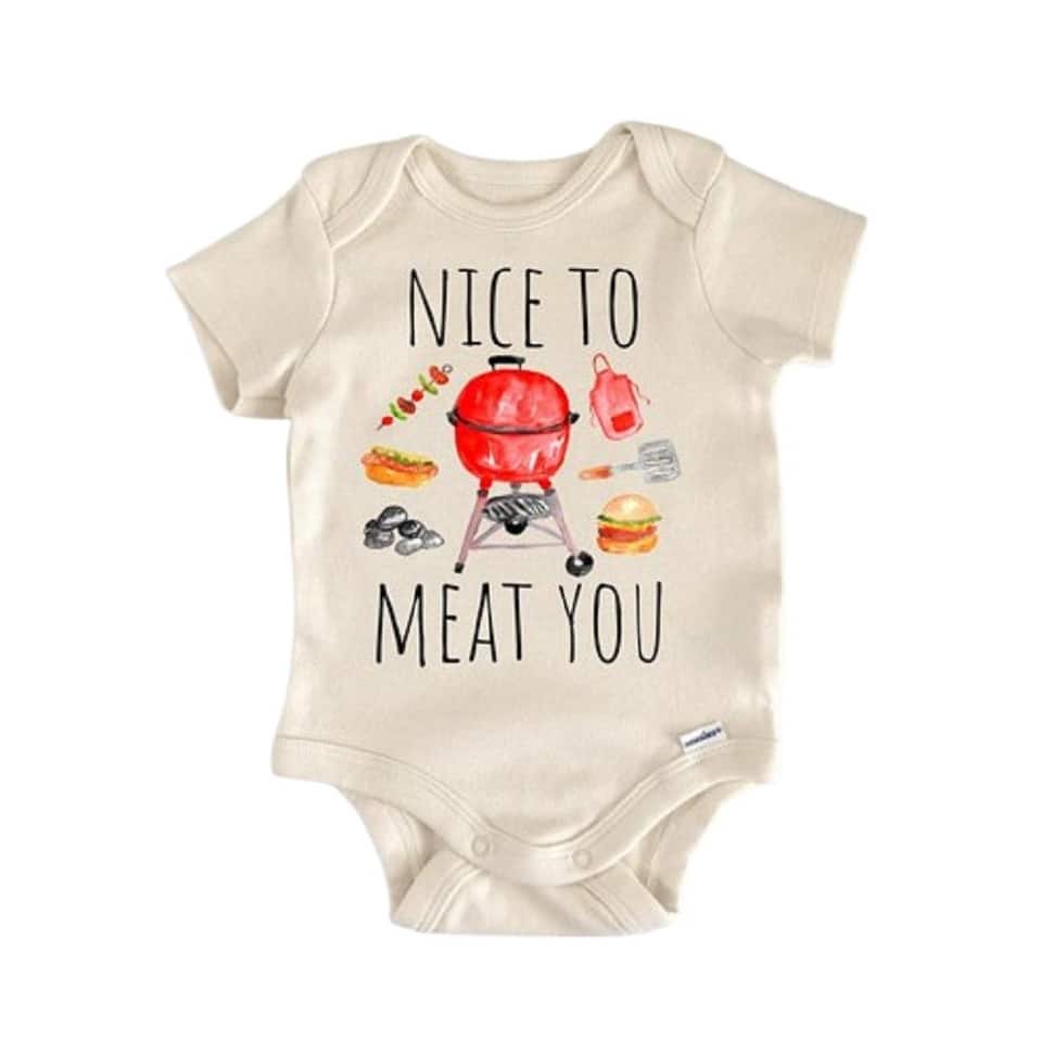 Barbeque Bbq Grill Master Meat - Baby Boy Girl Clothes Infant Bodysuit Funny Cute