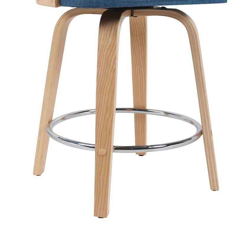 Carson Carrington Solavagen Mid-Century Modern Swivel Counter or Bar Stool