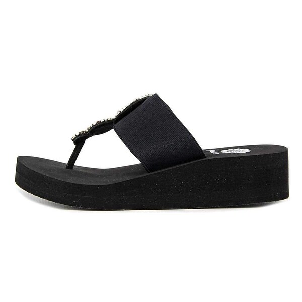 yellow box wedge flip flops