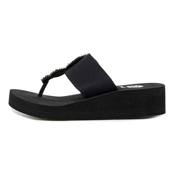 Shop Yellow Box Women S Bowee Embellished Comfort Wedge Flip Flop