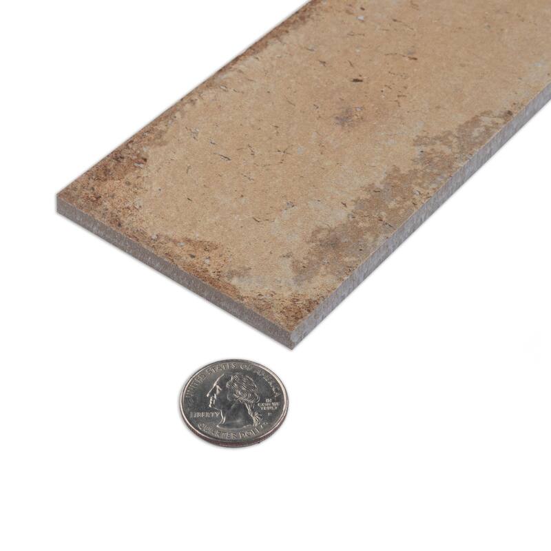 Merola Tile Brickyard Beige 3" x 11-3/4" Porcelain Floor and Wall Tile