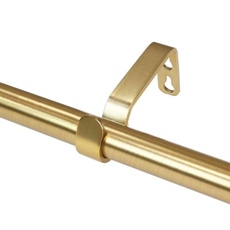 Lumi Home Furnishings Non-Adjustable Single Curtain Rod Brackets 3/4 in. (4-Piece)