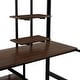preview thumbnail 15 of 14, Twin/Full Size Metal Loft Bed w/Desk, Shelves & 2 Built-in Ladders, Sturdy Metal Twin/Full Bedframe w/Safety Guardrails for Kids