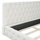 preview thumbnail 21 of 22, Velvet Queen Platform Bed with Diamond Grid Detail