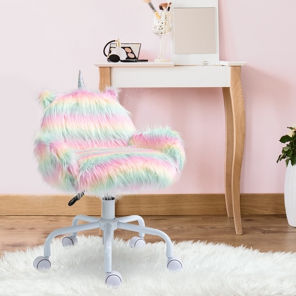 White hot sale chair fluffy