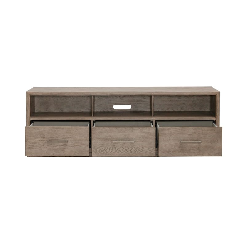 City Scape Beige Entertainment TV Console Stand with Media Storage Drawers 70"