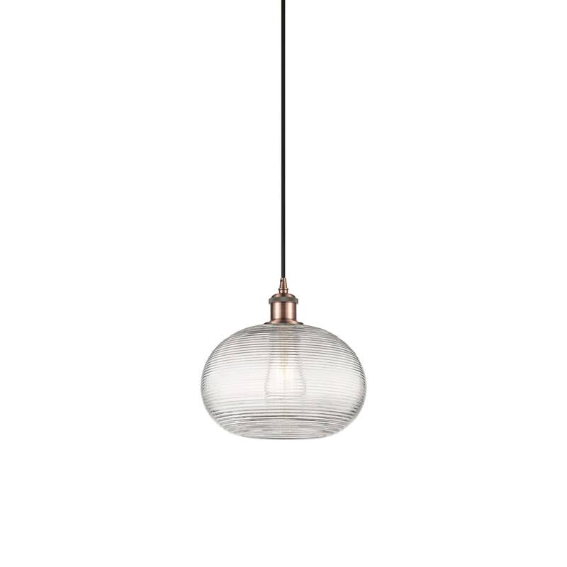 Innovations Lighting 516-1P-10-10 Ithaca Pendant Ithaca 10" Wide - Antique Copper
