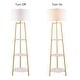 preview thumbnail 12 of 17, ROSEN GARDEN Floor Lamp, Standing Reading Light with 3 Shelves