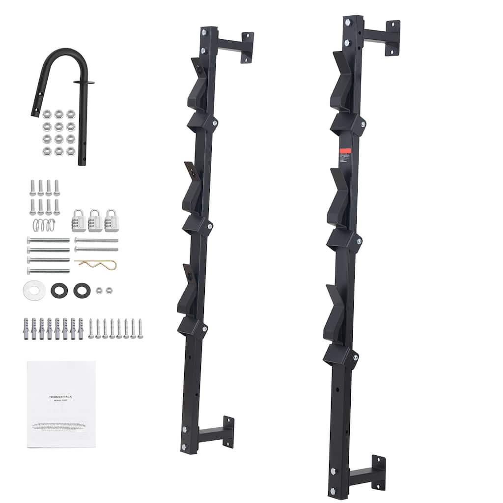 Trimmer Rack Wall-mounted or Mount on Enclosed Trailer Landscape Weed Eater, Pair - 3-inch
