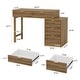 preview thumbnail 21 of 21, Modern Wood Computer Desk with 5-drawer for Home Office