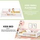 preview thumbnail 5 of 7, Full Size Floor Bed with Door & Fence, Wooden Montessori Bed for Kids