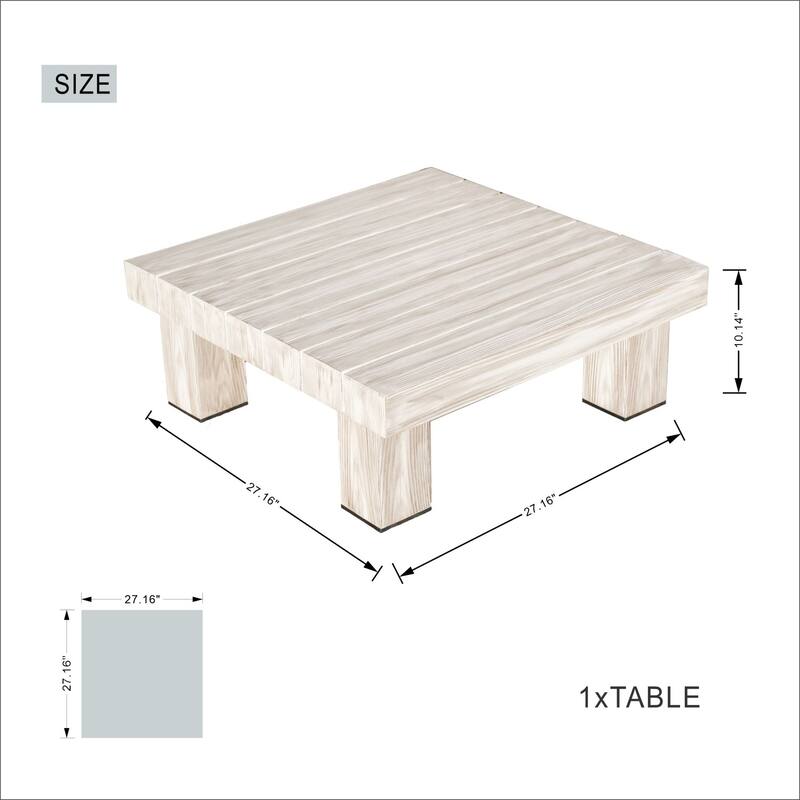 Patio Aluminum Sofa Set with Sponge-filled Cushion and Coffee Table