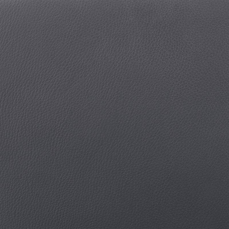 Modern Swivel Bar Stool with Slate Grey Faux Leather Seat, Silver Metal Base, 29 Inch Counter Height Kitchen Stool