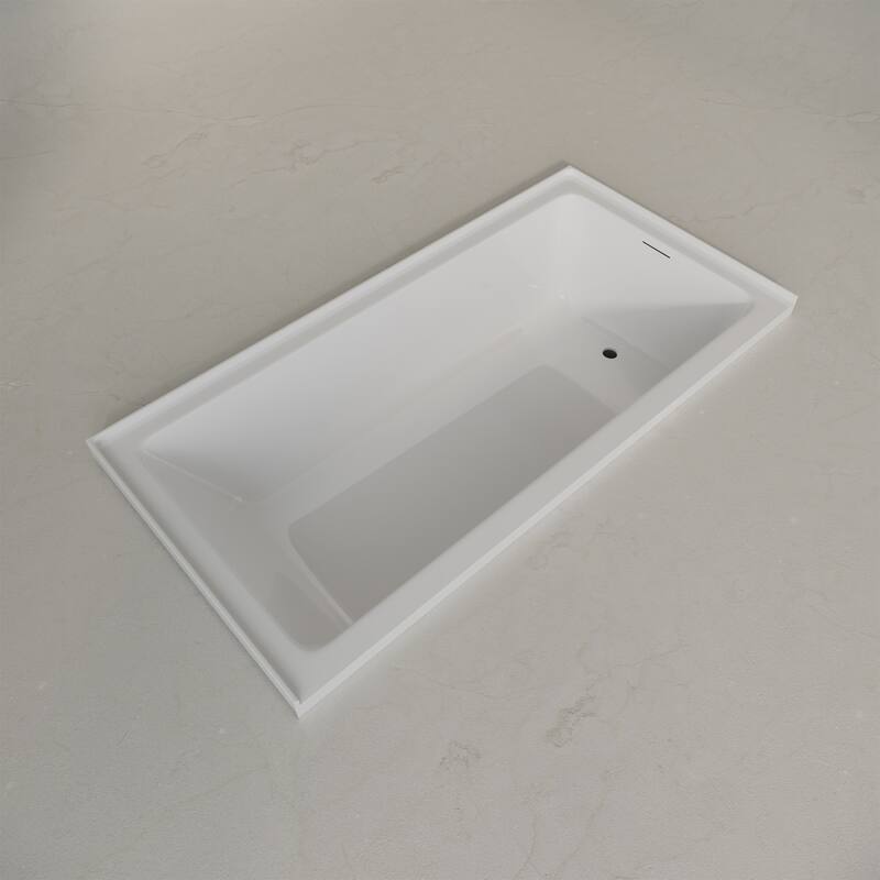 Voltaire 72 X 36 Right Drain Soaking Alcove Bathtub In Glossy White With Integrated Armrest